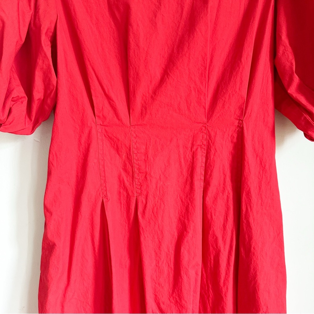 ⭐️3/$30⭐️ (bundle deal) WHO WHAT WEAR Bright Red Puff Sleeve Dress - Picture 5 of 7